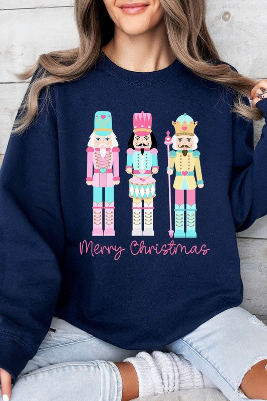 Christmas Nutcracker Graphic Fleece Sweatshirt